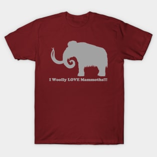 I Woolly LOVE Mammoths Front Design Light T-Shirt